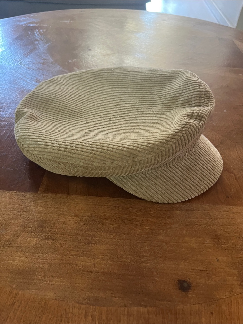 Brixton Corduroy Newsboy Cap - Beige Tan